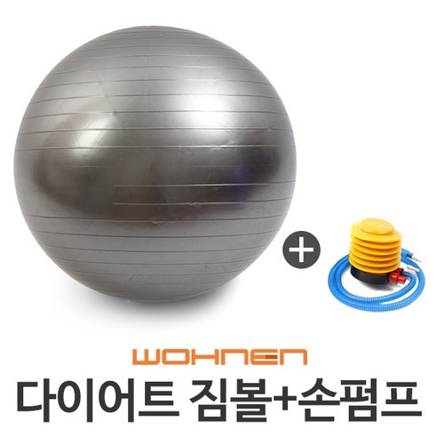 WOHNEN 다이어트짐볼, 짐볼(은색)55cm(펌프O)