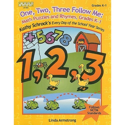 One Two Three Follow Me: Math Puzzles and Rhymes Grade K-1 Paperback, Linworth Publishing