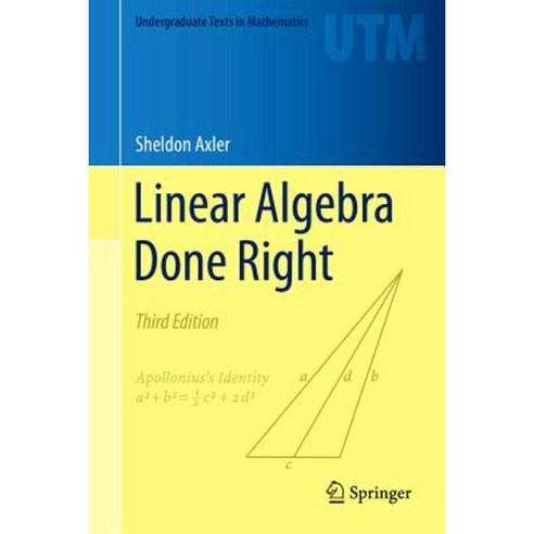 Linear Algebra Done Right, Springer