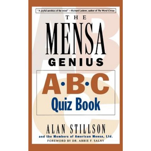 Mensa Genius A-B-C Quiz Book Paperback, Da Capo Press