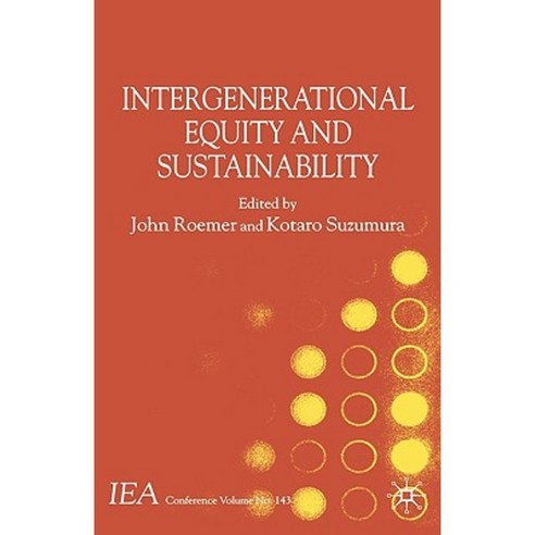 Intergenerational Equity and Sustainability Hardcover, Palgrave MacMillan