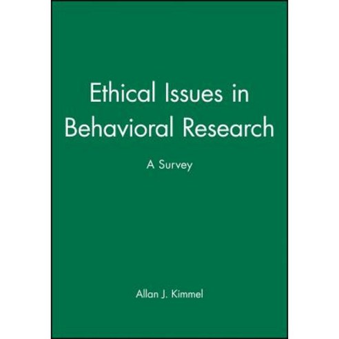 Ethical Issues Behavioral Research Paperback, Wiley-Blackwell