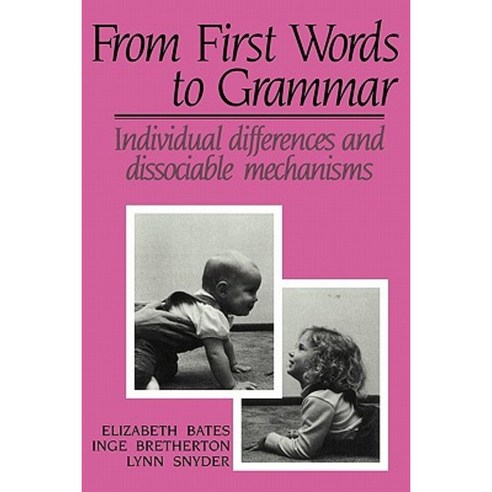 From First Words to Grammar:Individual Differences and Dissociable Mechanisms, Cambridge University Press