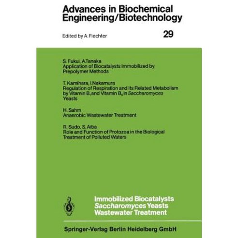 Immobilized Biocatalysts Saccharomyces Yeasts Wastewater Treatment Paperback, Springer