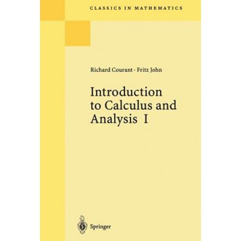 Introduction to Calculus and Analysis I Paperback, Springer - 가격 변동 추적 ...