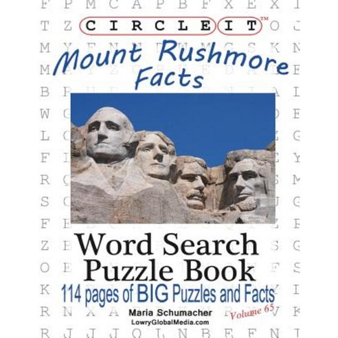 Circle It Mount Rushmore Facts Word Search Puzzle Book Paperback, Lowry Global Media LLC