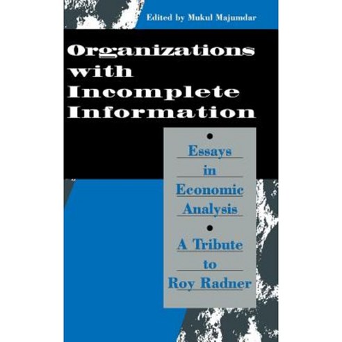 Organization with Incomplete Information Hardcover, Cambridge University Press