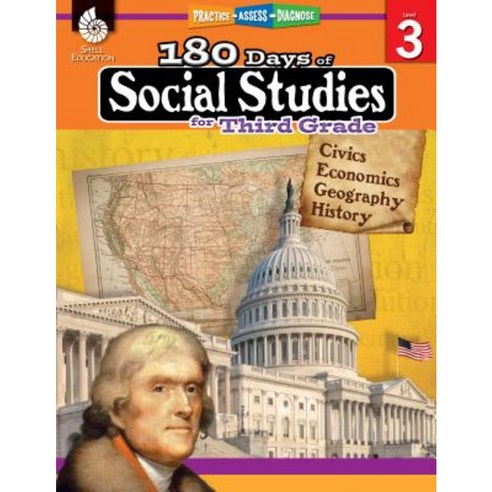 180 Days of Social Studies for Third Grade (Grade 3): Practice Assess Diagnose Paperback, Shell Education Pub