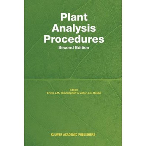 Plant Analysis Procedures Paperback, Springer