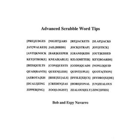 Adanced Scrabble Word Tips Paperback, Createspace