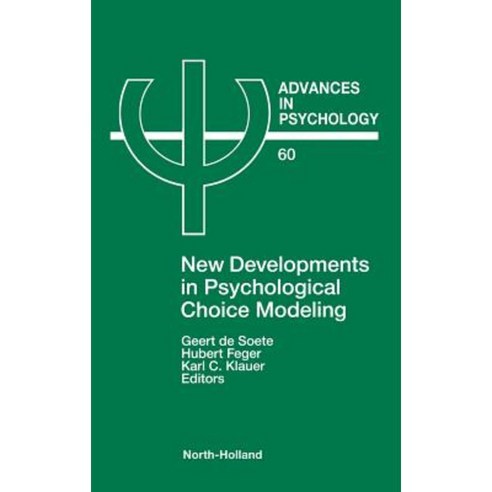 Advances in Psychology V60 Hardcover, North-Holland
