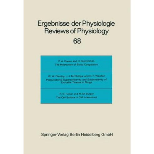 Reviews of Physiology Biochemistry and Experimental Pharmacology Paperback, Springer