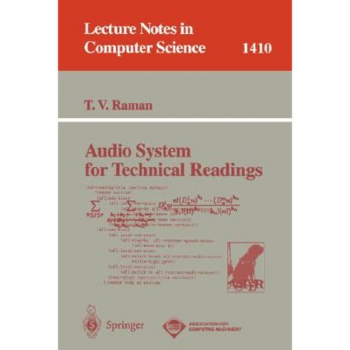 Audio System for Technical Readings Paperback, Springer