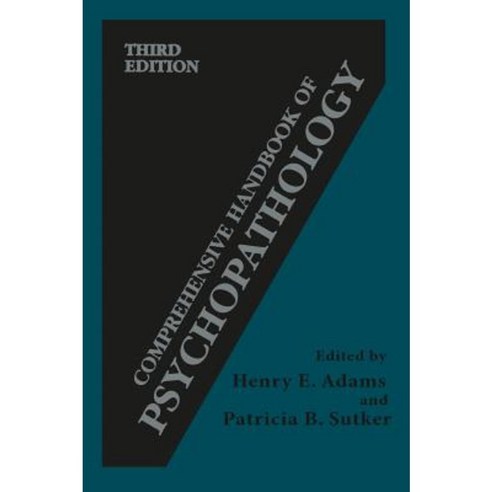 Comprehensive Handbook of Psychopathology Hardcover, Springer