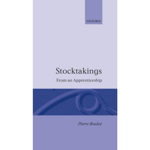 Stocktakings from an Apprenticeship Hardcover, OUP Oxford