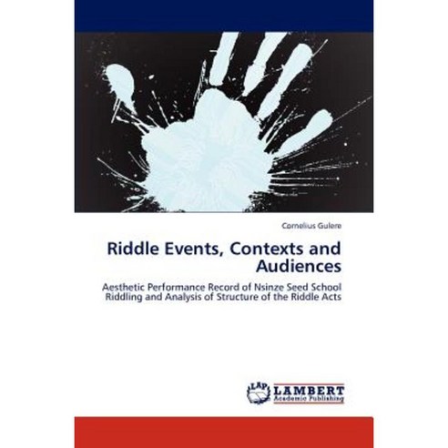 Riddle Events Contexts and Audiences Paperback, LAP Lambert Academic Publishing