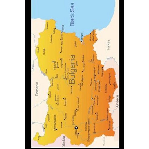 Map of Bulgaria Journal: 150 Page Lined Notebook/Diary Paperback, Createspace Independent Publishing Platform