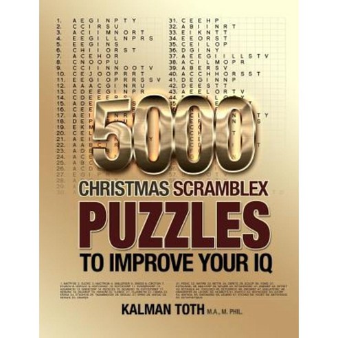 5000 Christmas Scramblex Puzzles to Improve Your IQ Paperback, Createspace Independent Publishing Platform
