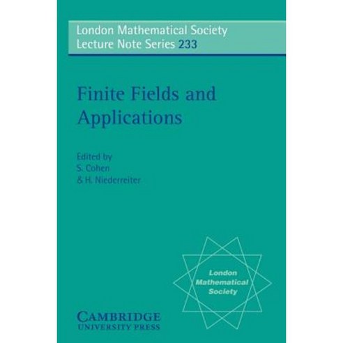 Finite Fields and Applications:"Proceedings of the Third International Conference Glasgow Jul..., Cambridge University Press