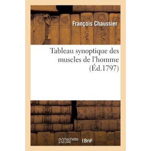 Tableau Synoptique Des Muscles de L Homme Suivant La Classification Paperback, Hachette Livre - Bnf