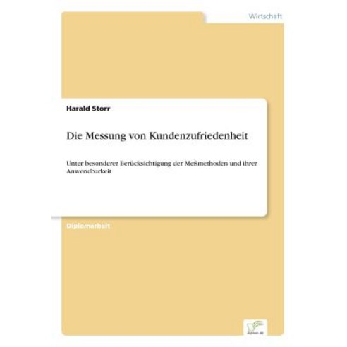 Die Messung Von Kundenzufriedenheit Paperback, Diplom.de