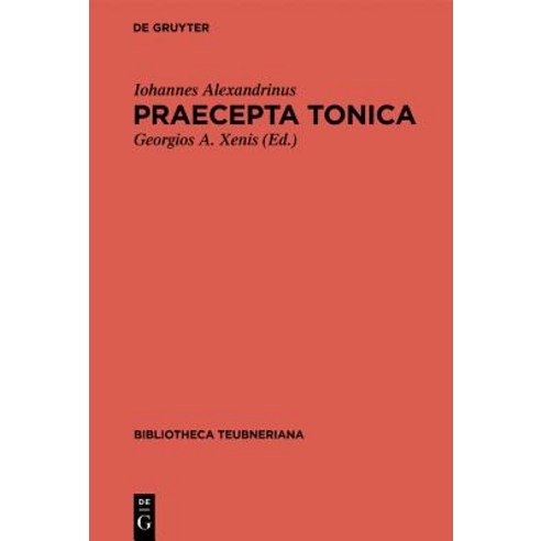 Praecepta Tonica Hardcover, Walter de Gruyter