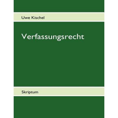 Verfassungsrecht Paperback, Books on Demand