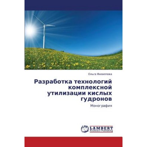 Razrabotka Tekhnologiy Kompleksnoy Utilizatsii Kislykh Gudronov Paperback, LAP Lambert Academic Publishing