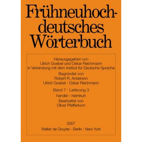 Handel - Heimkuh Paperback, Walter de Gruyter
