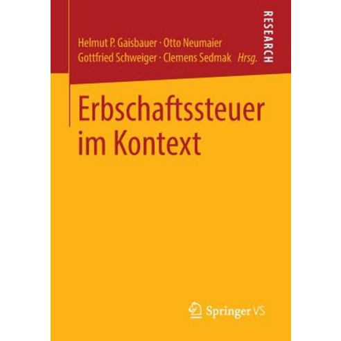 Erbschaftssteuer Im Kontext Paperback, Springer vs