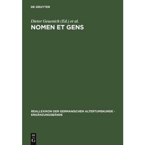 Nomen Et Gens Hardcover, de Gruyter