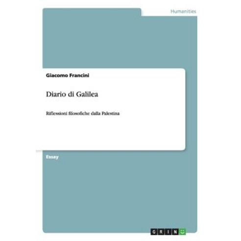 Diario Di Galilea Paperback, Grin Publishing