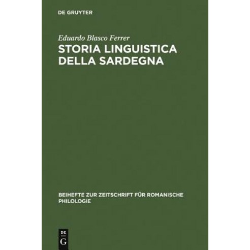 Storia Linguistica Della Sardegna Hardcover, Max Niemeyer Verlag