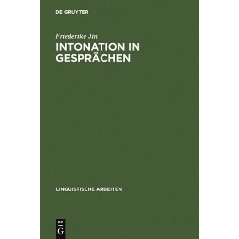 Intonation in Gesprachen Hardcover, de Gruyter