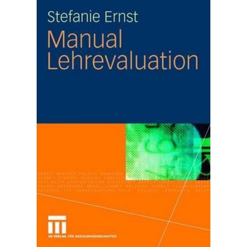 Manual Lehrevaluation Paperback, Vs Verlag Fur Sozialwissenschaften