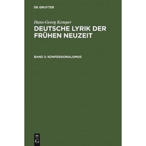 Konfessionalismus Hardcover, de Gruyter
