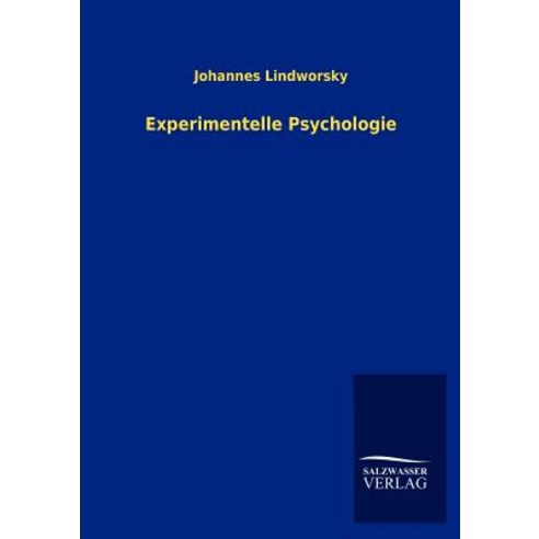 Experimentelle Psychologie Paperback, Salzwasser-Verlag Gmbh