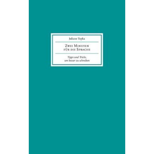 Zwei Minuten Fur Die Sprache Paperback, Books on Demand