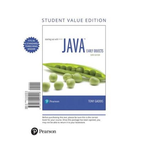 Starting Out with Java: Early Objects Loose Leaf, Pearson - 최저가 알림ㆍ특가 ...