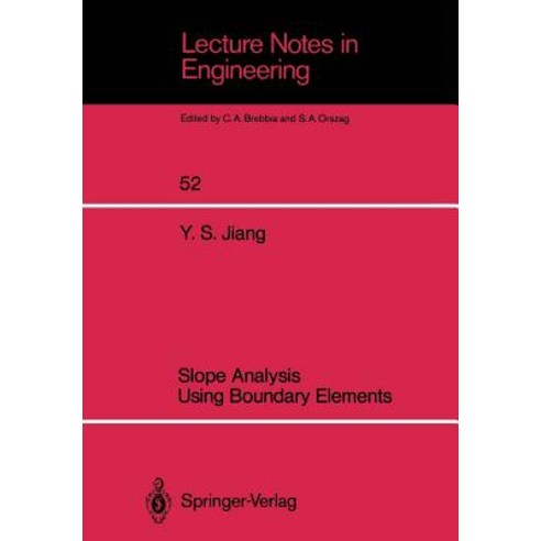 Slope Analysis Using Boundary Elements Paperback, Springer