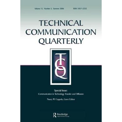 Communication Technology Transfer&diffusion Tcq 15#3 Paperback, Routledge