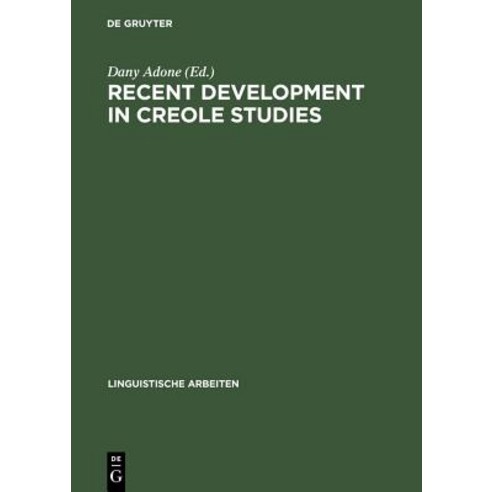 Recent Development in Creole Studies Hardcover, de Gruyter