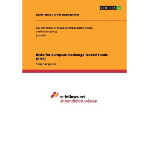 Risks for European Exchange Traded Funds (Etfs) Paperback, Grin Publishing