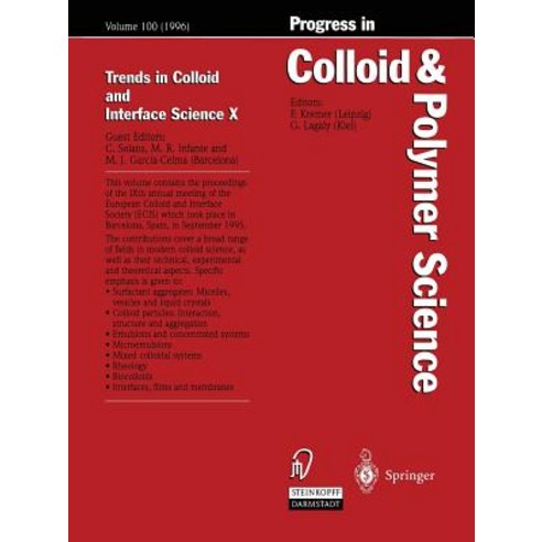 Trends in Colloid and Interface Science X Paperback, Steinkopff