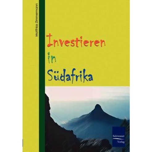 Investieren in Sudafrika Paperback, Europaischer Hochschulverlag Gmbh & Co. Kg