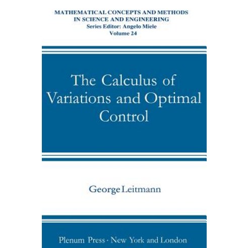 The Calculus of Variations and Optimal Control Hardcover, Springer - 가격 ...