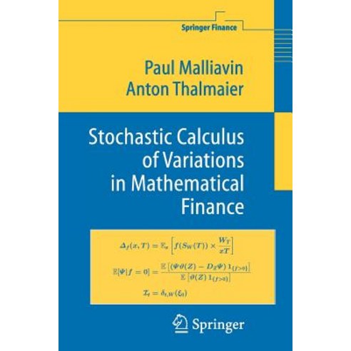 Stochastic Calculus of Variations in Mathematical Finance Paperback ...