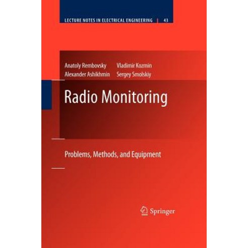 Radio Monitoring: Problems Methods and Equipment Paperback, Springer