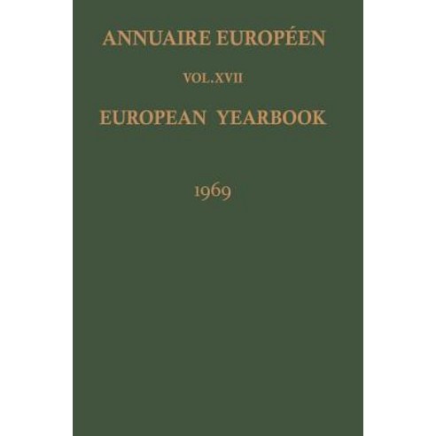 Annuaire Europeen / European Yearbook Paperback, Springer