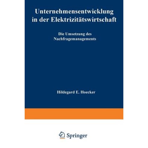Unternehmensentwicklung in Der Elektrizitatswirtschaft: Die Umsetzung Des Nachfragemanagements Paperback, Deutscher Universitatsverlag